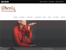 Tablet Screenshot of phenixsalonsuites.com